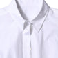 White Cotton Collared Long Sleeves Shirt Top