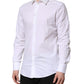 White GOLD Cotton Collared Dress Shirt Top