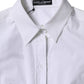 White Cotton Collared Long Sleeves Shirt Top