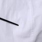 White Cotton Collared Long Sleeves Shirt Top