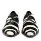 Black White Zebra Pony Fur Dress Shoes