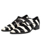 Black White Zebra Pony Fur Dress Shoes