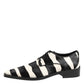 Black White Zebra Pony Fur Dress Shoes