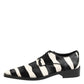 Black White Zebra Pony Fur Dress Shoes