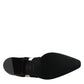 Black White Zebra Pony Fur Dress Shoes