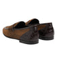 Brown Loafers Leather Slip On Men Dress Shoes