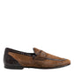 Brown Loafers Leather Slip On Men Dress Shoes
