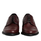 Brown Leather Lace Up Derby Dress Shoes