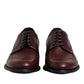 Brown Leather Lace Up Derby Dress Shoes