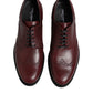 Brown Leather Lace Up Derby Dress Shoes