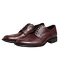 Brown Leather Lace Up Derby Dress Shoes