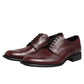 Brown Leather Lace Up Derby Dress Shoes