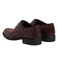 Brown Leather Lace Up Derby Dress Shoes