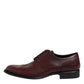 Brown Leather Lace Up Derby Dress Shoes