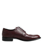 Brown Leather Lace Up Derby Dress Shoes