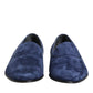 Blue Velvet DG Logo Loafers Formal Shoes