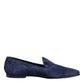 Blue Velvet DG Logo Loafers Formal Shoes