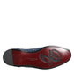 Blue Woven Leather Slip On Loafers Shoes