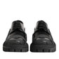 Black Patent Leather Trekking Derby Shoes