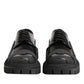 Black Patent Leather Trekking Derby Shoes