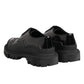 Black Patent Leather Trekking Derby Shoes