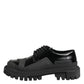 Black Patent Leather Trekking Derby Shoes