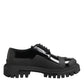 Black Patent Leather Trekking Derby Shoes