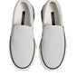 White Dotted Leather Slip On Men Sneakers Shoes