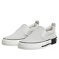 White Dotted Leather Slip On Men Sneakers Shoes
