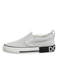 White Dotted Leather Slip On Men Sneakers Shoes