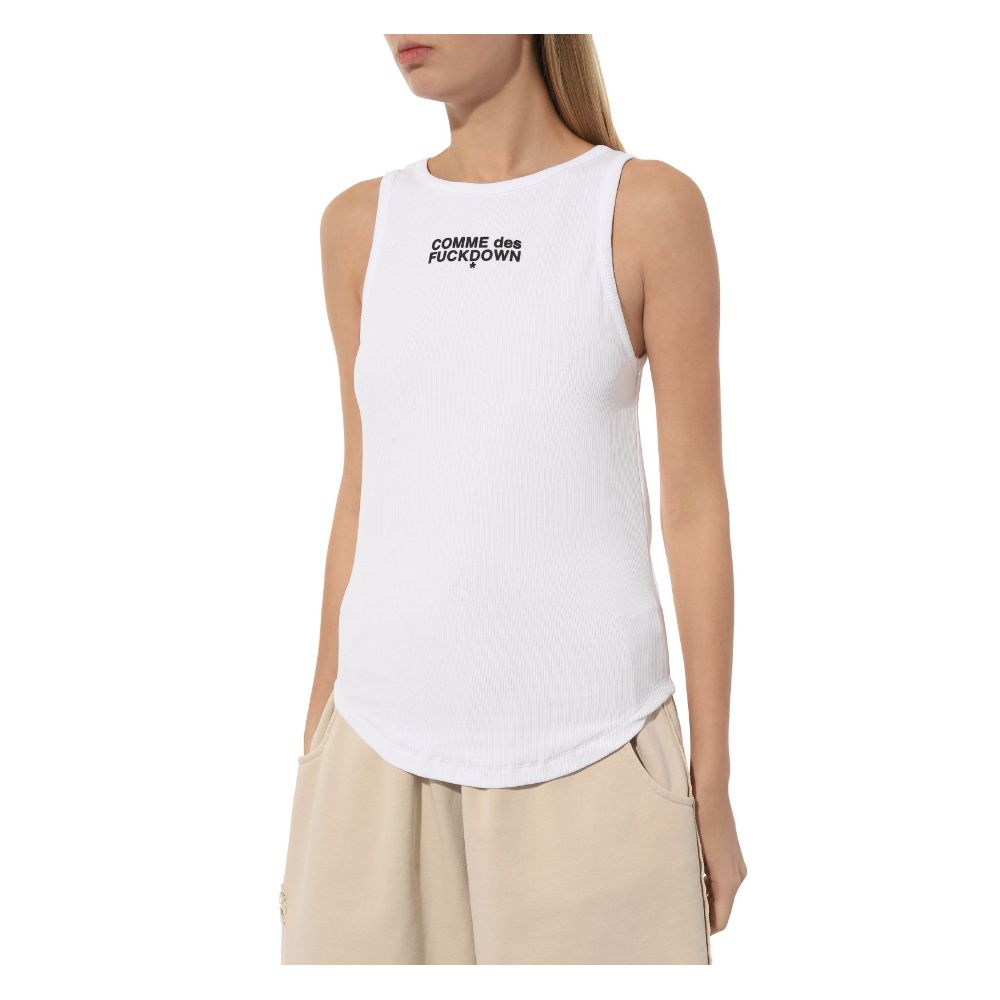 White Cotton Tops & T-Shirt