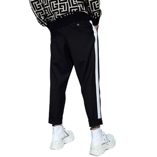 Black Cotton Jeans & Pant
