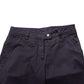 Dark Purple Mid Waist Casual Straight Pants