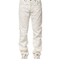 White Cotton Stretch Straight Fit Men Denim Jeans