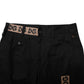 Black Cotton Cargo Casual Pants