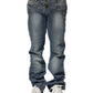 Blue Washed Straight Fit Men Denim Jeans