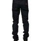 Black Cotton Skinny Denim Men Jeans