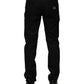 Black Cotton Skinny Denim Jeans