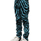 Blue Black Stripes Skinny Denim Jeans