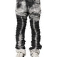 Black Tie Dye Straight Denim Jeans