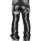 Black Tie Dye Straight Denim Jeans