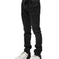 Black Cotton Skinny Men Denim Jeans