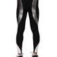 Black Silver Nylon Skinny Men Leggings Pants