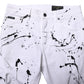 White ColorSplash Skinny Denim Jeans