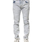 Light Blue Tattered Skinny Denim Jeans