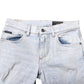 Light Blue Tattered Skinny Denim Jeans