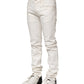 White Cotton Skinny Men Denim Jeans