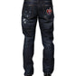 Dark Blue Tattered Skinny Denim Jeans