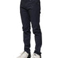 Dark Blue Cotton Skinny Denim Jeans