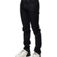 Black Cotton Skinny Men Denim Jeans